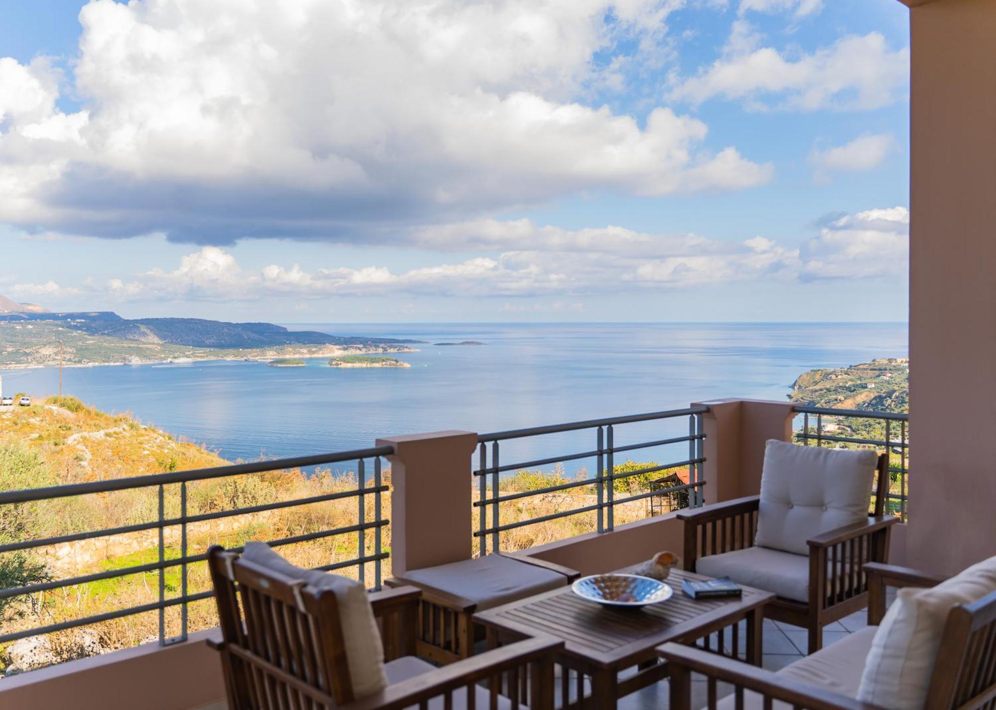 Deluxe Villa Kamba With Sea View Aptera エクステリア 写真